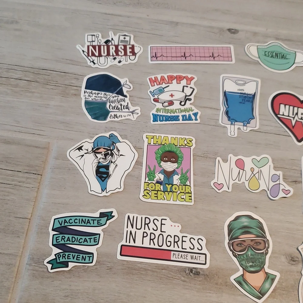 Nurse Nursing Student Themed Stickers Set Of 20